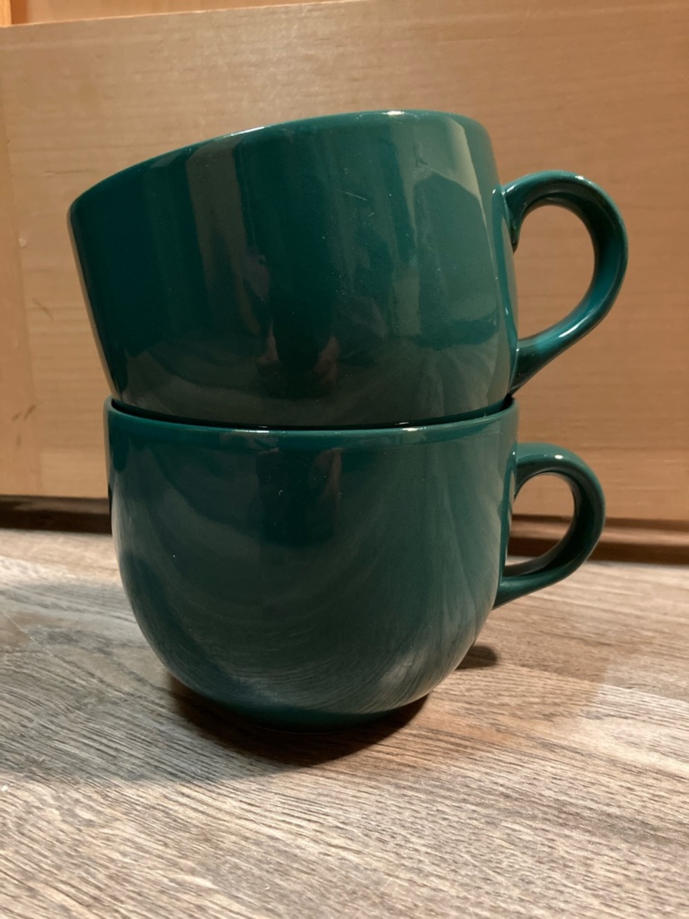 Pier 1 Large Mugs in Dark Jade